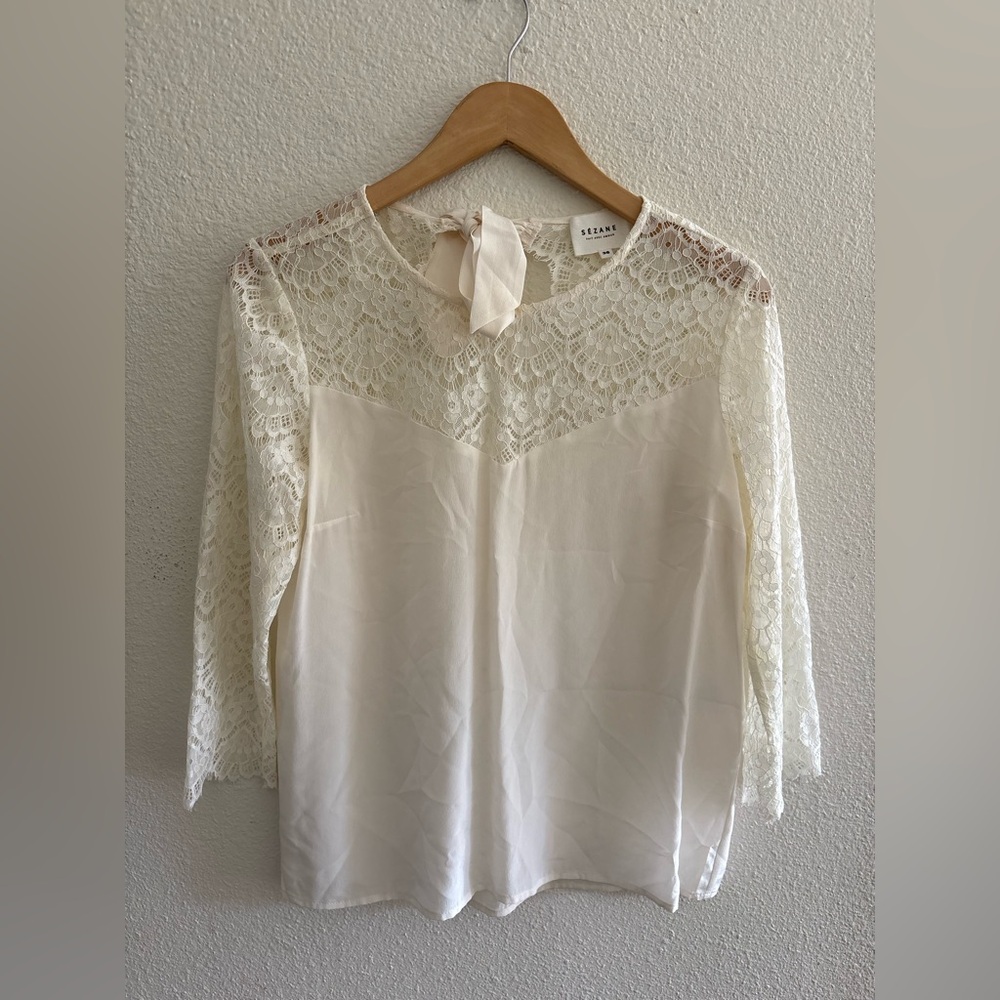 Sezane Adeline Silk Blouse - Picture 2 of 8